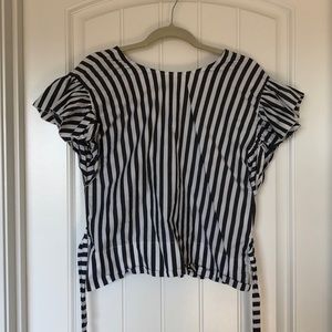 Striped blue and white shirt